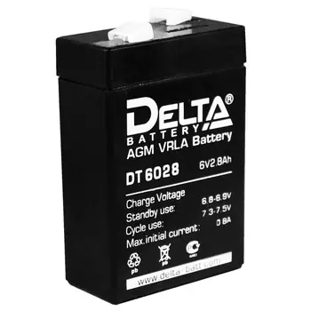 Аккумуляторная батарея для ИБП Delta DT DT 6028, 6V, 2.8Ah