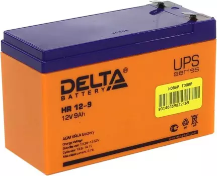 Аккумуляторная батарея для ИБП Delta HR HR 12-9, 12V, 9Ah