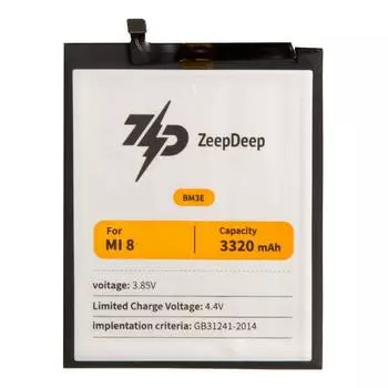 Аккумулятор ZeepDeep BM3E для Xiaomi Mi 8, 3.85V, 3320mAh