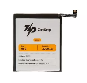 Аккумулятор ZeepDeep BM3L для Xiaomi Mi 9 , Li-Pol, 3200mAh, 4.4V (837765)
