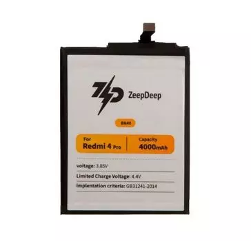 Аккумулятор ZeepDeep BN40 для Xiaomi Redmi 4 Pro, Li-Pol, 4000mAh, 3.85V (837775)