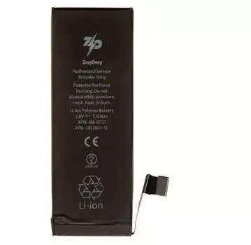 Аккумулятор ZeepDeep для Apple iPhone 5S, 2000mAh, монтажные стикеры (831286)