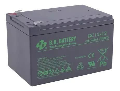 Аккумуляторная батарея для ИБП В.В.Ваttery BC 12-12, 12V, 12Ah