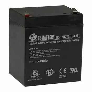 Аккумуляторная батарея для ИБП B.B.Battery BP5-12, 12V, 5Ah