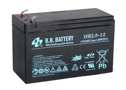 Аккумуляторная батарея для ИБП B.B.Battery HRL9-12, 12V, 9Ah