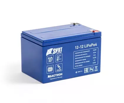 Аккумуляторная батарея для ИБП Бастион Skat i-Battery 12-12 LiFePo4, 12.8V, 12Ah (646)