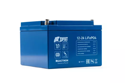 Аккумуляторная батарея для ИБП Бастион Skat i-Battery 12-26 LiFePo4, 12.8V, 26Ah (648)