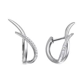 Серьги из белого золота с бриллиантами 21244-251-01-00