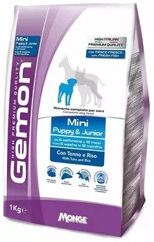 Gemon Dog Mini Puppy &amp; Junior корм для щенков мелких пород (Тунец и рис, 1 кг.)