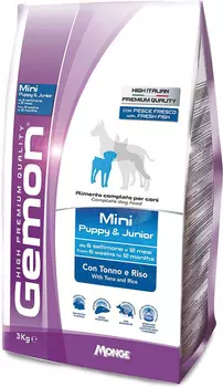 Gemon Dog Mini Puppy &amp; Junior корм для щенков мелких пород (Тунец и рис, 3 кг.)
