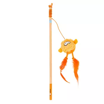 EBI Coockoo игрушка для кошек удочка дразнилка Jumpy (40 см., Оранжевая)