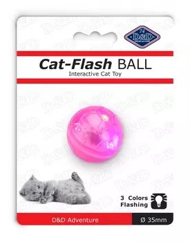 EBI игрушка для кошек интерактивная Мяч светящийся (3,5 см., Розовая)