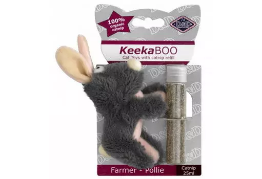 EBI игрушка для кошек мягкая с кошачьей мятой Farmer-Pollie (8,5 см., Серая)