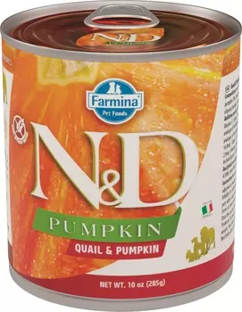 Farmina N&D Dog Pumpkin Adult консервы для взрослых собак всех пород (Перепел и тыква, 285 г.)