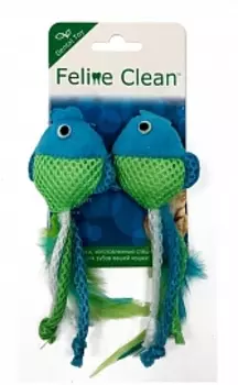 Feline Clean игрушка Dental "Рыбки, ленты и перья" для кошек (2 шт.)