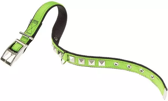 Ferplast ошейник нейлоновый Dual CF15/35 PL (27-35*15 мм, Зелено-черный)