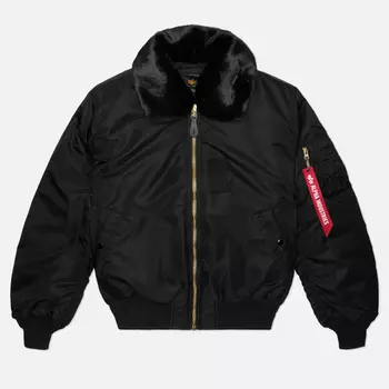 Мужская куртка бомбер Alpha Industries Alpha B-15 Flight, цвет чёрный, размер S