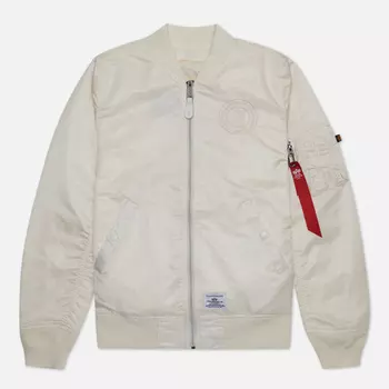 Мужская куртка бомбер Alpha Industries L-2B Bloodchit Gen II Flight, цвет белый, размер L