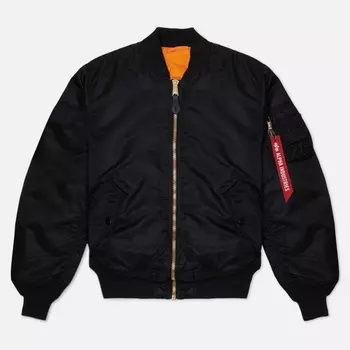 Мужская куртка бомбер Alpha Industries MA-1 Flight, цвет чёрный, размер XXXL