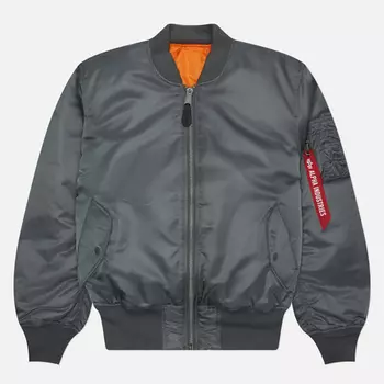 Мужская куртка бомбер Alpha Industries MA-1 Flight, цвет серый, размер L