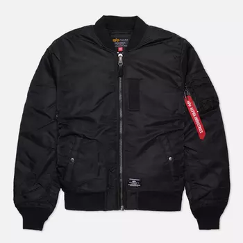 Мужская куртка бомбер Alpha Industries MA-1 Mod Flight, цвет чёрный, размер XL