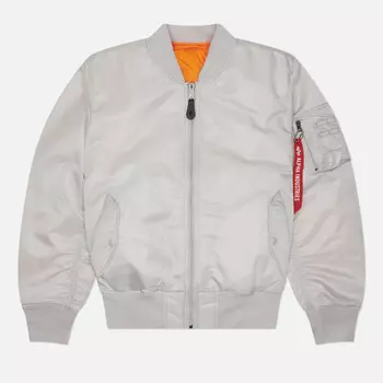 Мужская куртка бомбер Alpha Industries MA-1 Flight, цвет серый, размер S