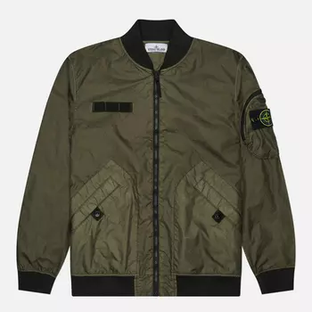 Мужская куртка бомбер Stone Island Membrana 3L TC, цвет оливковый, размер L