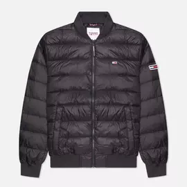 Мужская куртка бомбер Tommy Jeans Light Down Quilted, цвет чёрный, размер L