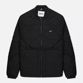 Мужская куртка бомбер Tommy Jeans Quilted, цвет чёрный, размер M