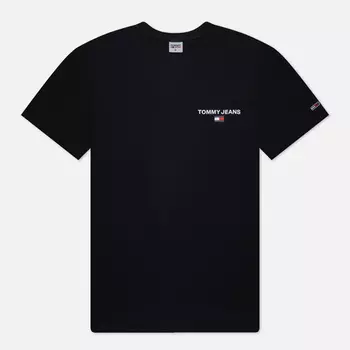 Мужская футболка Tommy Jeans Back Logo Classic Fit, цвет чёрный, размер XL