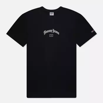 Мужская футболка Tommy Jeans Classics Grunge Arch Center, цвет чёрный, размер S