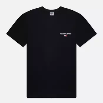 Мужская футболка Tommy Jeans Relaxed Mock Neck, цвет чёрный, размер XXL