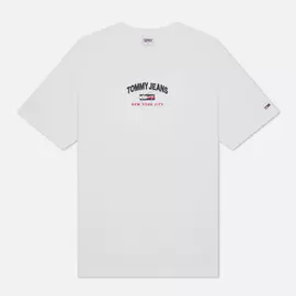 Мужская футболка Tommy Jeans Timeless Tommy Script, цвет белый, размер S