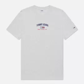 Мужская футболка Tommy Jeans Timeless Tommy Script, цвет серый, размер L