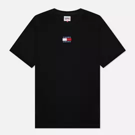 Мужская футболка Tommy Jeans Tommy Badge Pure Organic Cotton, цвет чёрный, размер M