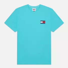 Мужская футболка Tommy Jeans Tommy Badge Regular Fit, цвет голубой, размер M