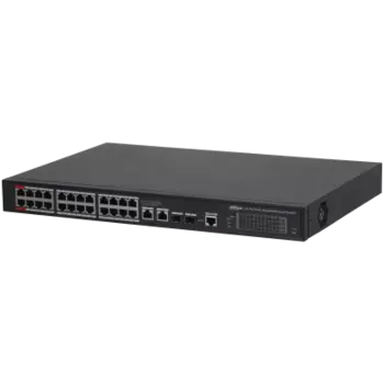 Коммутатор Dahua S4228-24GT-240, управляемый, кол-во портов: 26x1 Гбит/с, кол-во SFP/uplink: SFP 2x1 Гбит/с, установка в стойку, PoE: 24x90 Вт (макс. 240 Вт) (DH-S4228-24GT-240)