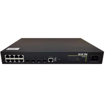 Коммутатор DCN S4600-12X-P-SI, управляемый, кол-во портов: 8x1 Гбит/с, кол-во SFP/uplink: SFP+ 4x10 Гбит/с, установка в стойку, PoE: 8x30 Вт (макс. 125 Вт) (S4600-12X-P-SI)