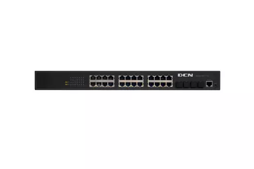 Коммутатор DCN S4600-28P-P-SI(R3), управляемый, кол-во портов: 24x1 Гбит/с, кол-во SFP/uplink: SFP 4x1 Гбит/с, установка в стойку, PoE: 24x30Вт (макс. 370Вт) (S4600-28P-P-SI(R3))