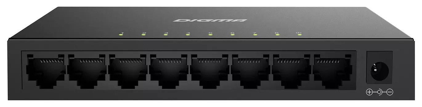 Коммутатор Digma DSW-208GE, кол-во портов: 8x1 Гбит/с (1776260)