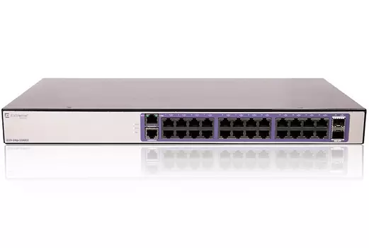 Коммутатор Extreme Networks 210-24p-GE2, управляемый, кол-во портов: 24x1 Гбит/с, кол-во SFP/uplink: SFP 2x1 Гбит/с, установка в стойку, PoE (макс. 185Вт) (210-24p-GE2)