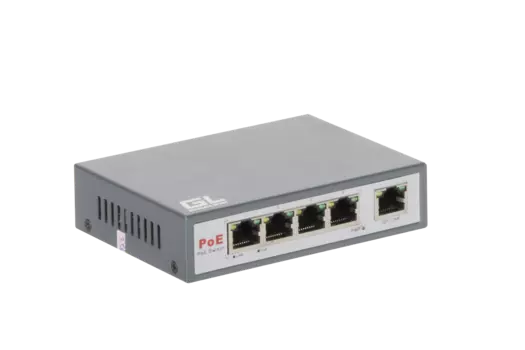 Коммутатор GigaLink GL-SW-F001-04UHP, кол-во портов: 4x100 Мбит/с, кол-во SFP/uplink: 1x100 Мбит/с, PoE: 4шт.x60W (макс. 120W)