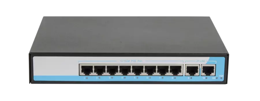 Коммутатор Nikomax (Gigalink) GL-SW-F005-08P, кол-во портов: 8x100 Мбит/с, кол-во SFP/uplink: RJ-45 2x100 Мбит/с, PoE: 8x30 Вт (макс. 120 Вт) (GL-SW-F005-08P)