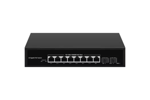 Коммутатор Nikomax (Gigalink) GL-SW-G007-08P, кол-во портов: 8x1 Гбит/с, кол-во SFP/uplink: SFP 2x1 Гбит/с, PoE: 8x15 Вт (макс. 120 Вт) (GL-SW-G007-08P)