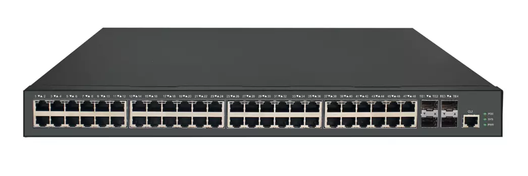 Коммутатор GigaLink GL-SW-G204-52P, управляемый, кол-во портов: 48x1 Гбит/с, SFP+ 4x10 Гбит/с, установка в стойку, PoE: 48x30Вт (макс. 370Вт) (GL-SW-G204-52P)