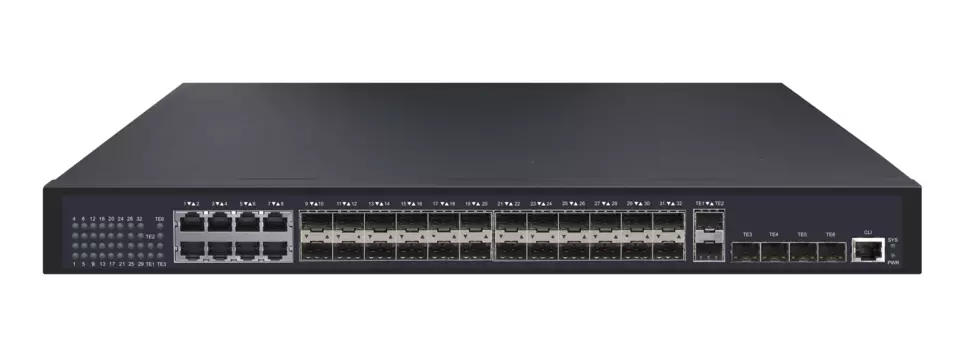 Коммутатор Nikomax (Gigalink) GL-SW-G301-38F, управляемый, кол-во портов: 8x1 Гбит/с, SFP 24x1 Гбит/с, кол-во SFP/uplink: SFP+ 6x10 Гбит/с, установка в стойку (GL-SW-G301-38F)