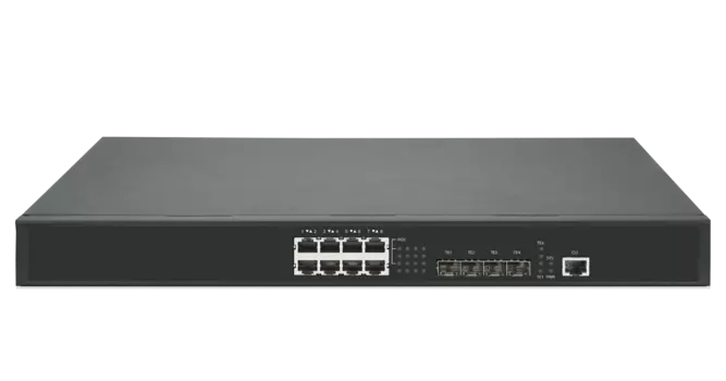Коммутатор Nikomax (Gigalink) GL-SW-G305-12P, управляемый, кол-во портов: 8x2.5 Гбит/с, кол-во SFP/uplink: SFP+ 4x10 Гбит/с, PoE: 8x60 Вт (макс. 370 Вт) (GL-SW-G305-12P)