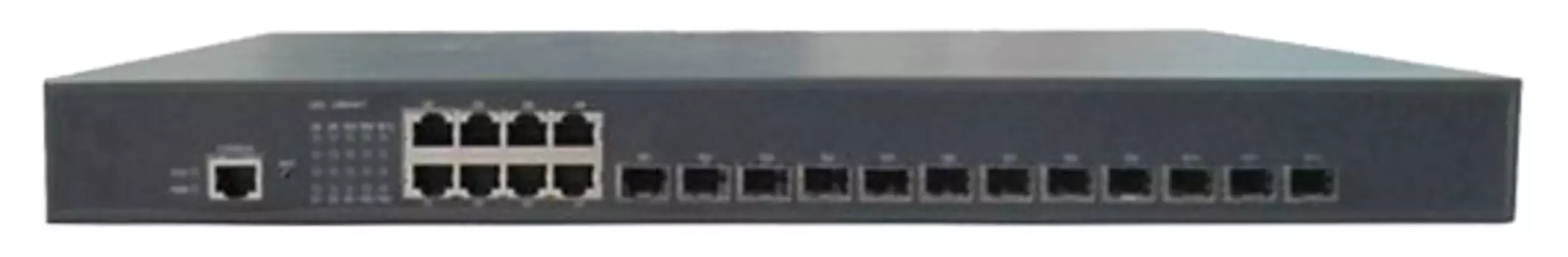 Коммутатор Nikomax (Gigalink) GL-SW-X201-12ST, управляемый, кол-во портов: 8x1 Гбит/с, SFP+ 12x10 Гбит/с, установка в стойку (GL-SW-X201-12ST)