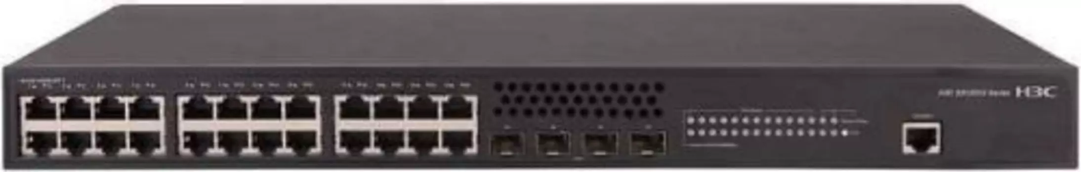 Коммутатор H3C LS-3100V3-28TP-EI-DC-GL, управляемый, кол-во портов: 24x100 Мбит/с, кол-во SFP/uplink: SFP 4x1 Гбит/с, установка в стойку, PoE: 24x30Вт (LS-3100V3-28TP-EI-DC-GL)