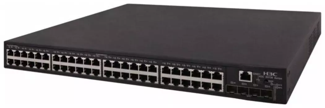 Коммутатор H3C LS-5130S-52TP-EI-GL, управляемый, кол-во портов: 48x1 Гбит/с, кол-во SFP/uplink: combo RJ-45/SFP 4x1 Гбит/с, установка в стойку (LS-5130S-52TP-EI-GL)